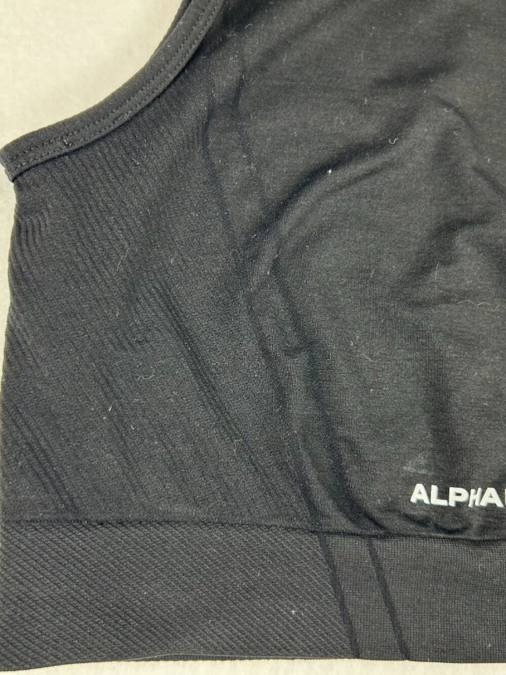 Alphalete | Stratus Crop Tank Black Sports Bra, High Neck, size S - Picture 8 of 10